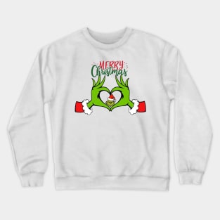 Grinch Heart merry christmas Crewneck Sweatshirt